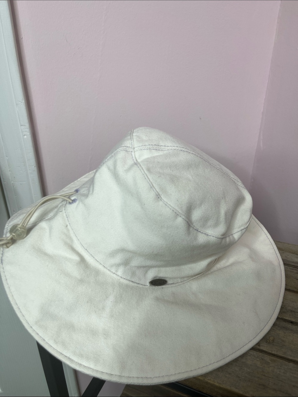 Scala Canvas Sunhat Unisex Kids Off White